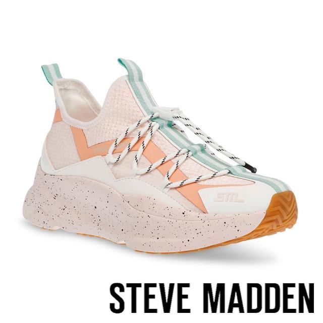 【steve madden】IGNITE 撞色厚底透氣運動鞋(粉色)