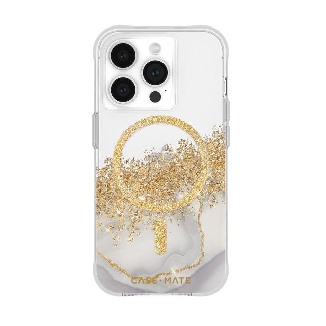 【CASE-MATE】iPhone 15 Pro Karat Marble 鎏金石紋精品防摔保護殼MagSafe