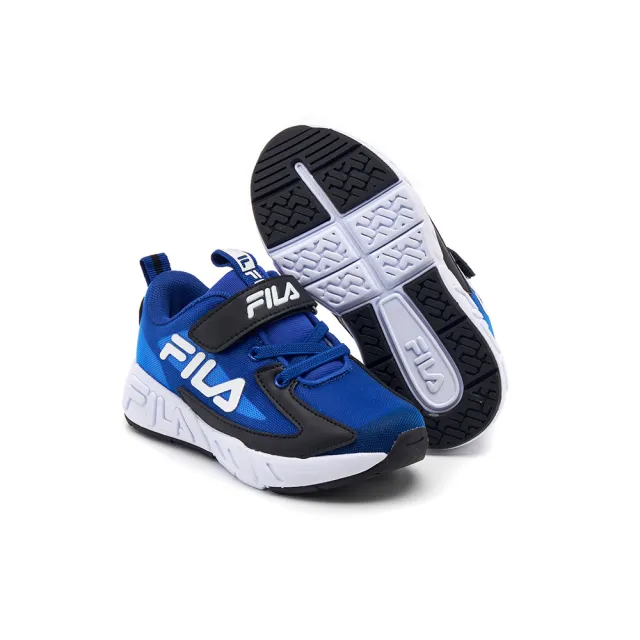 【FILA官方直營】KIDS 中童運動鞋-藍(2-J822X-311)