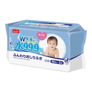 【LEC】純水99.9%濕紙巾80抽x3包入(日本評選雙冠軍濕紙巾)