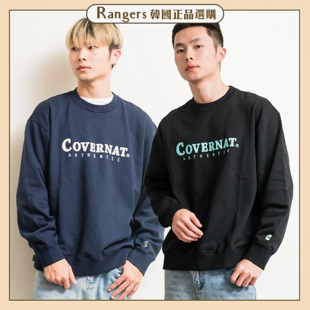 【COVERNAT】韓國 刺繡大LOGO 大學T  衛衣 無刷毛 長袖 穿搭(秋冬新品)