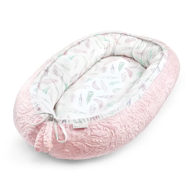 【波蘭 Maylily】MOMO獨家超值組合 竹纖柔雲雙面睡窩+睡墊替換套(床中床 攜帶嬰兒床 彌月禮)