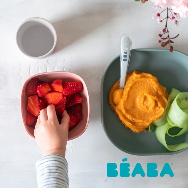 【BEABA】矽膠學習餐具4件組(多色可選)