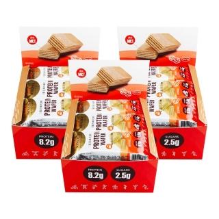 【明奇】天使蛋白威化餅花生-3盒(春節禮盒/禮盒/新年禮盒/蛋白棒/高蛋白點心/高蛋白餅乾/健身)
