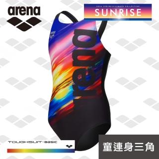 【arena】女童三角連體泳衣 訓練款 溫泉游泳衣遮肚顯瘦泳裝 限量 春夏新款(TSF4040WJ)