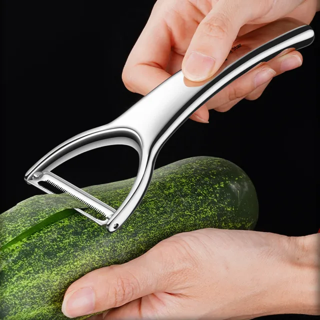 【PUSH!】廚房用品 304不銹鋼削皮刀 蘋果削皮器 刨皮刀水果刮皮刀蔬菜刨刀(削皮刀D331)