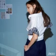 【iROO】條紋手袖流行設計短袖上衣