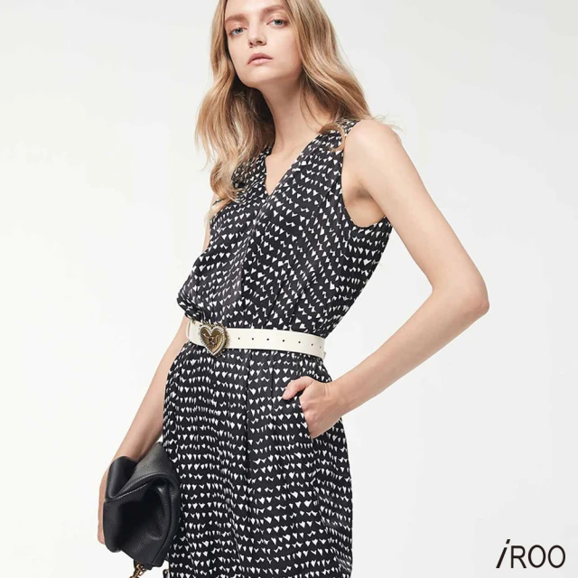 iROO 不對稱條紋印花洋裝 推薦