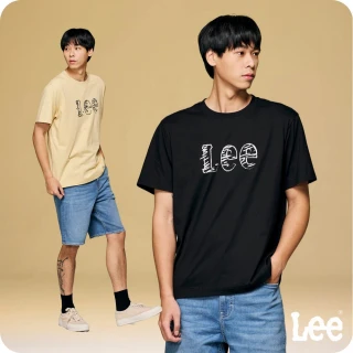 【Lee 官方旗艦】男裝 短袖T恤 / 素描風LOGO 共2色 舒適版型(LB402021184 / LB402021K11)