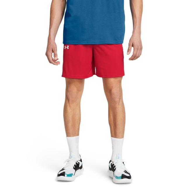 【UNDER ARMOUR】UA 男 Baseline 7吋籃球短褲 運動短褲_1383389-600(紅色)