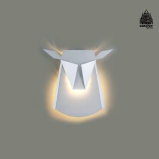 【必登堡】銀鹿魔王壁燈 B336209(壁燈/床頭燈/過道燈/樓梯燈/現代/簡約/鹿/麋鹿/鹿角)