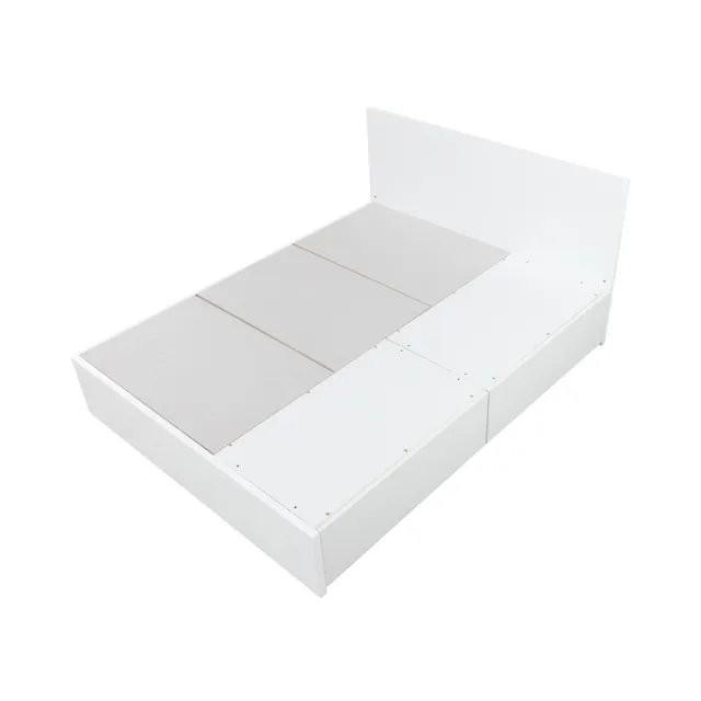 【NITORI 宜得利家居】◎雙人床座 床架 NS-001 WH 抽屜款(床座 床架 抽屜 NS-001)