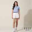 【ELLE ACTIVE】女款 休閒拼接短袖POLO衫-藍色(EA24M2W1103#25)