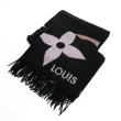 【Louis Vuitton 路易威登】the Ultimate Monogram LOGO羊毛長圍巾(黑色)