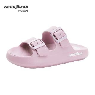 【GOODYEAR 固特異】雲朵糖-輕量雙絆帶拖鞋/女鞋 臺灣製 防水 耐磨 淺紫(GAWL32767)