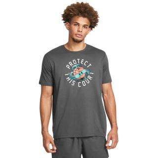 【UNDER ARMOUR】UA 男 籃球短袖T-Shirt 1382848-025(灰色)