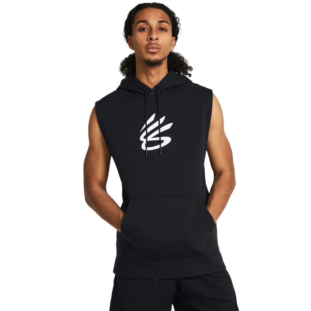 【UNDER ARMOUR】UA 男 Curry Fleece 連帽背心_1374301-003(黑色)