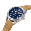【Timberland】男錶HILLSBORO系列 山林經典休閒腕錶 皮帶-藍/小麥色43mm(TDWGB0041402)