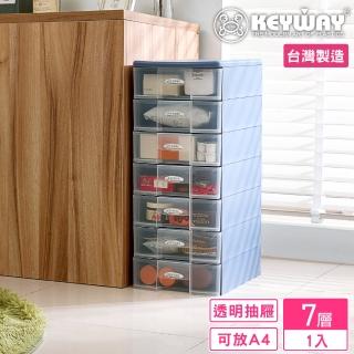 【KEYWAY 聯府】辦公七層資料櫃 附輪(收納櫃 抽屜櫃 文書櫃 MIT臺灣製造)