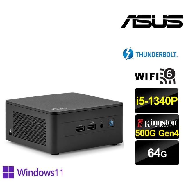 【ASUS 華碩】NUC i5十二核{朧月英雄P} Win11Pro迷你電腦(i5-1340P/64G/500G M.2)