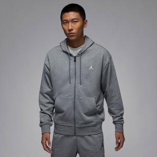 【NIKE 耐吉】外套 男款 運動連帽外套 AS M J ESS FLC FZ HOODIE LB 灰 FQ1867-091