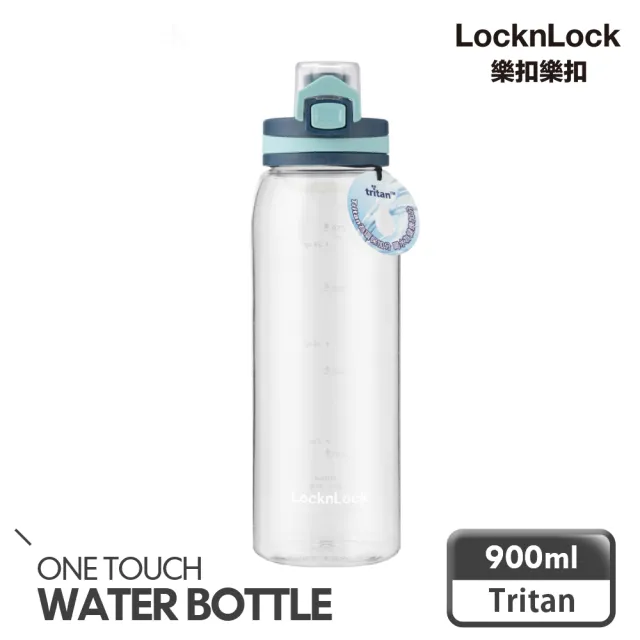 【LocknLock樂扣樂扣】Tritan優質時尚輕盈彈蓋水壺900ml(4款任選/大口徑/運動水壺/直飲)