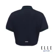 【ELLE ACTIVE】女款 短版寬鬆短袖POLO衫-深藍色(EA24M2W1105#39)
