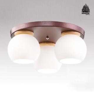 【必登堡】北歐暉亮吸頂燈 3燈 B112435(吸頂燈/現代/簡約/北歐風/日式/木)