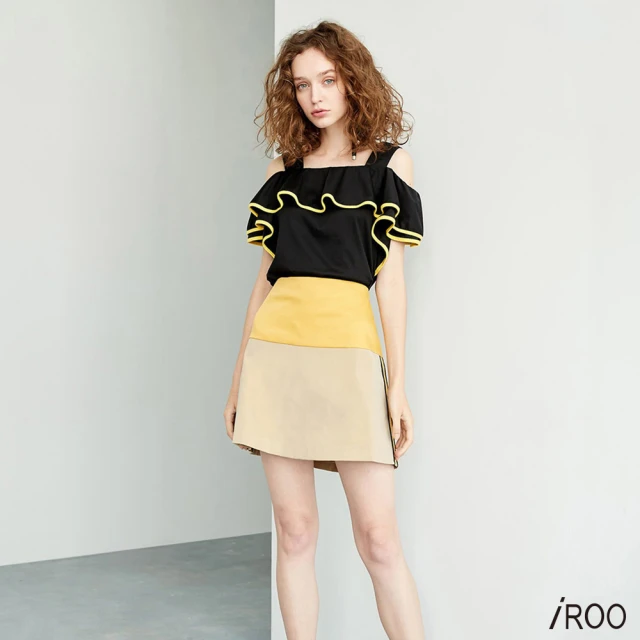 iROO 配色時尚短裙