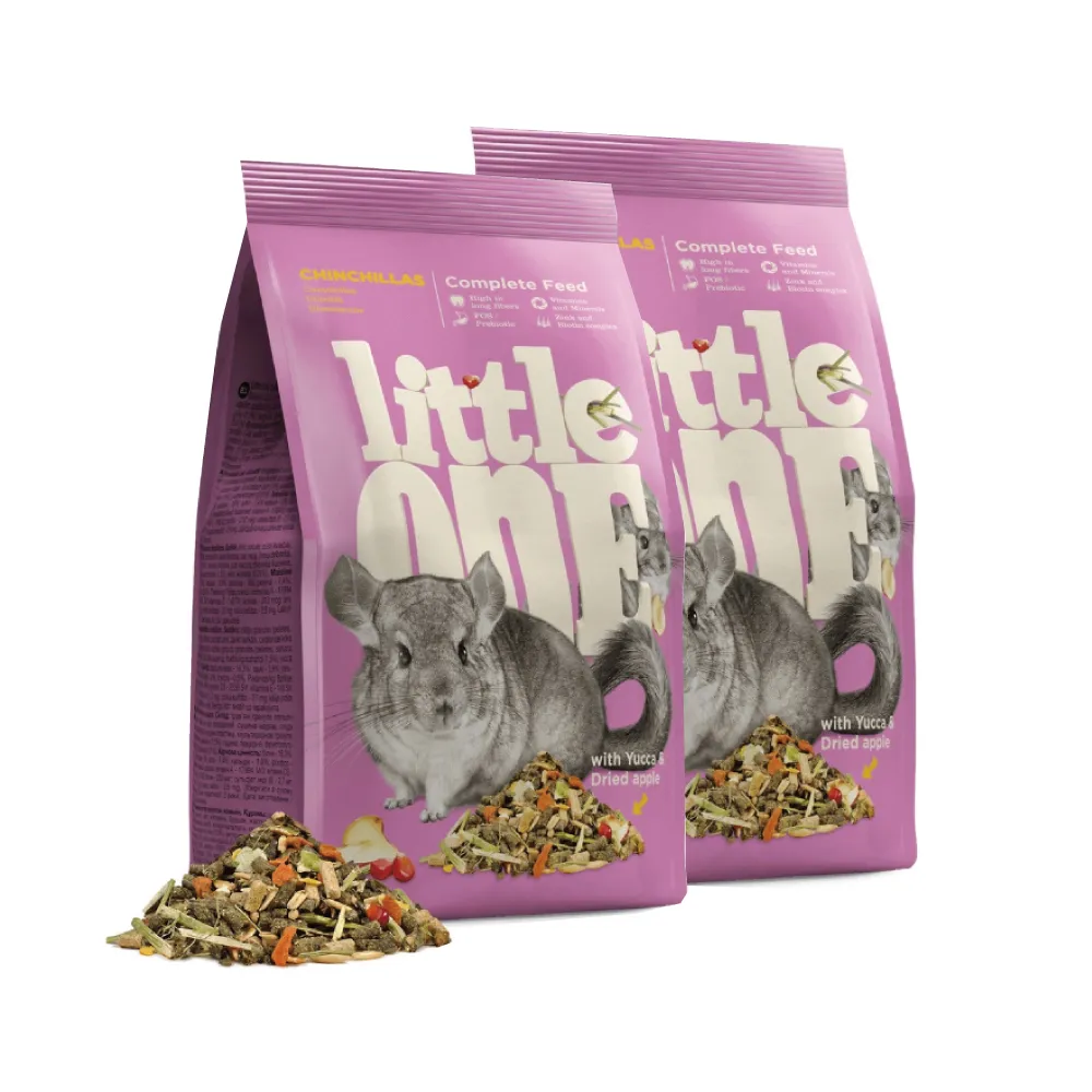 【Little one】龍貓飼料 900g/包；兩包組(龍貓飼料 金吉拉鼠飼料 絲絨鼠飼料)