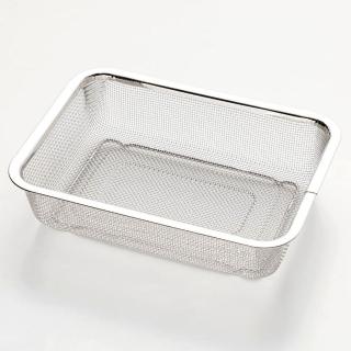 【NITORI 宜得利家居】304不鏽鋼附腳架濾網 保鮮盒1600ML適用(濾網 304不鏽鋼 不鏽鋼)