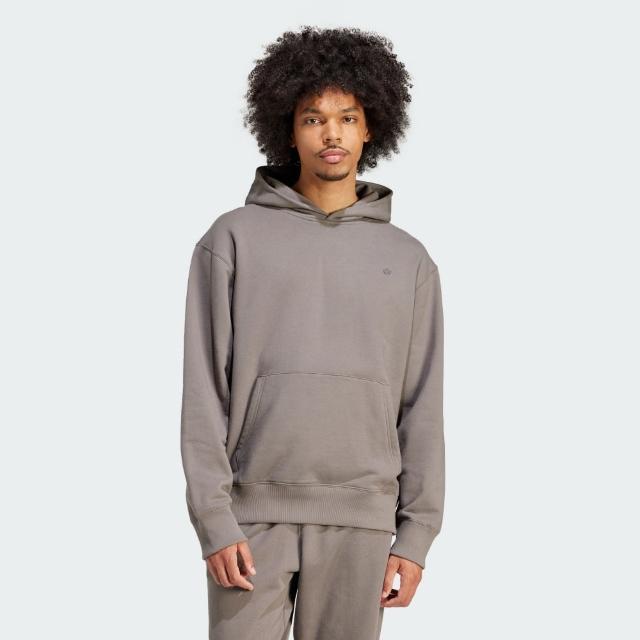 【adidas 愛迪達】上衣 男款 長袖上衣 帽T 運動 三葉草 C Hoodie FT 棕 IR7866