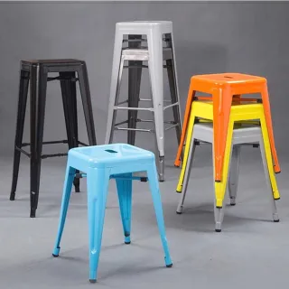 【藍色的熊】LOFT工業風鐵皮椅 66cm(加厚版 吧台椅 鐵皮椅 餐椅 高腳椅 工作椅  吧椅)