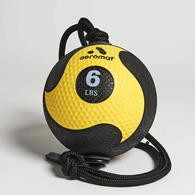 【美國Aeromat】強力繩索藥球6磅-2.7kg(旋轉爆發力與全身爆發力訓練)