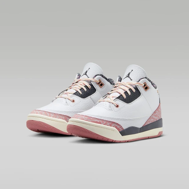 NIKE 耐吉 籃球鞋 運動鞋 JORDAN 3 RETRO PS 男鞋 女鞋 中童 白粉(FQ9174100)