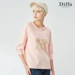 【Diffa】質感椰子樹印花針織衫-女