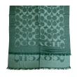 【COACH】森林綠C LOGO羊毛混蠶絲輕暖圍巾(CB700 CZS)