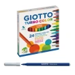 【GIOTTO】可洗式兒童隨身彩色筆-細24色(彩筆 繪畫 繪圖 塗鴉 手繪 學生 辦公室 事務用品)