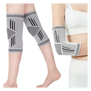 【XA】艾草款石墨烯修護支撐套組 膝+肘二入組(遠紅外線/護具組/護膝/護肘/健身護具/艾草護具/特降)
