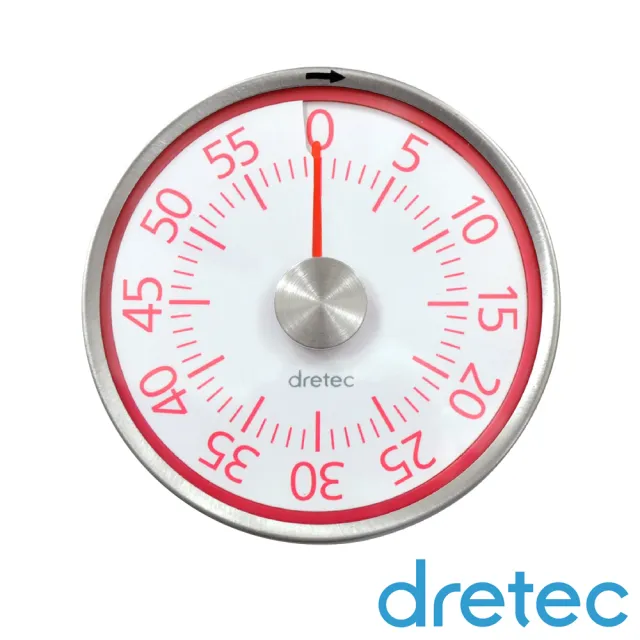 【dretec】錶型磁鐵計時器-紅色(T-315PK)