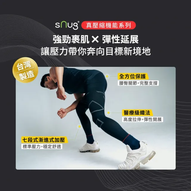 【sNug 給足呵護】醫學大聯盟好評 壓縮褲+女內褲1+1組合(漸進壓力/GMP真壓縮/防鐵腿/路跑/登山)