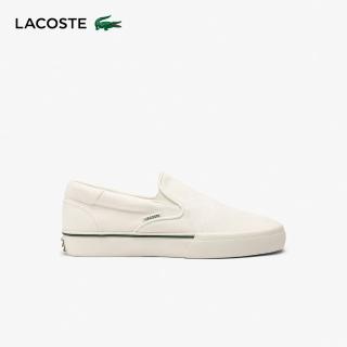 【LACOSTE】男鞋-Jump Serve Logo休閒鞋(白/深綠色)