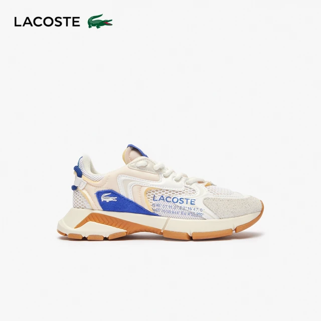 LACOSTE 女鞋-L003 Neo 撞色運動休閒鞋(白/藍色)