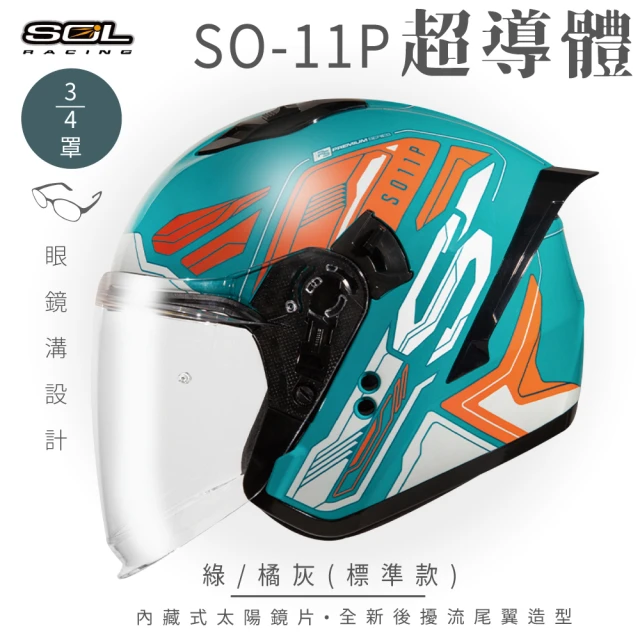 Chief Helmet 500-TX 橘 3/4罩 安全帽