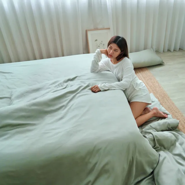 【BUHO 布歐】均一價 台灣製60支100%天絲™簡約素色床包枕套組-雙人/加大(多款任選)