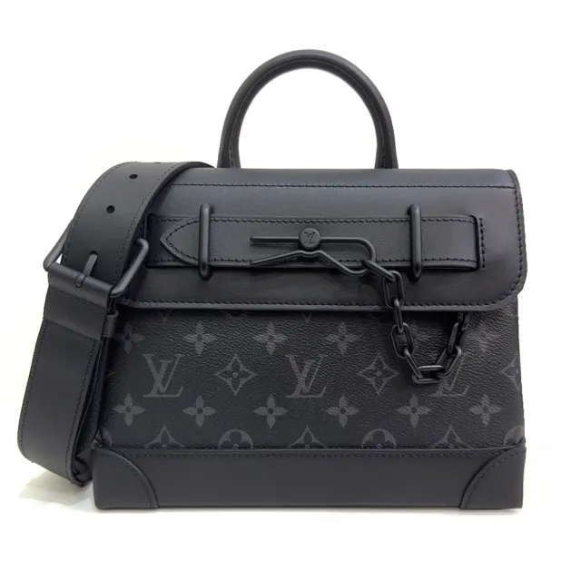 【Louis Vuitton 路易威登】M46953 經典Monogram帆布Steamer PM系列手提斜背包(黑色)