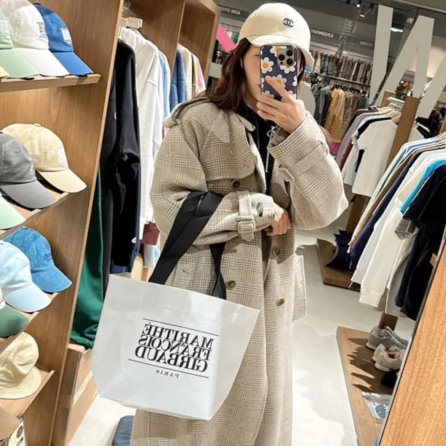 【MARITHE】韓國MFG時尚防水購物袋(防水 輕盈 百搭 購物袋 洗衣袋 運動袋)