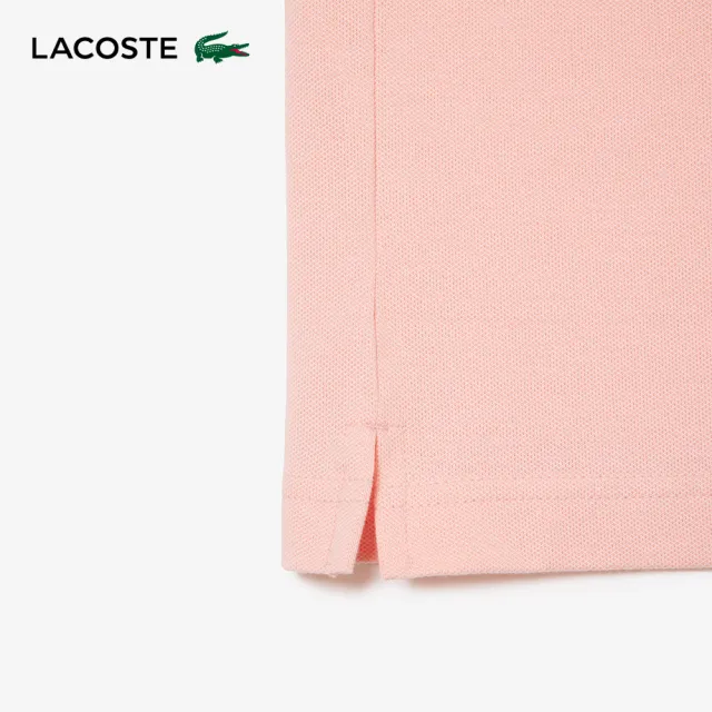 【LACOSTE】男裝-經典修身短袖Polo衫(粉色)