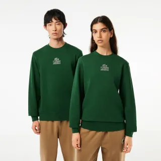 【LACOSTE】中性款-經典立體印花運動衛衣(綠色)