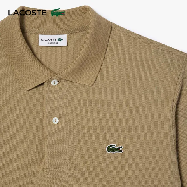 【LACOSTE】男裝-經典L1212短袖Polo衫(卡其色)